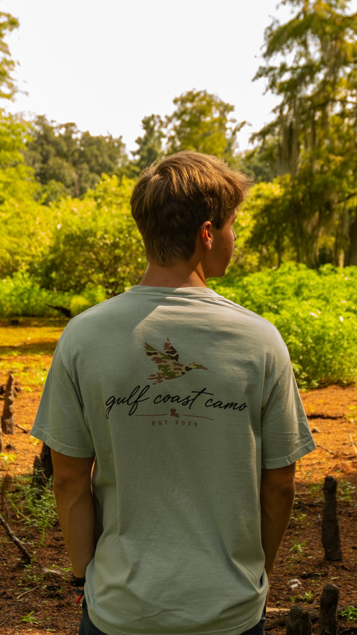 Light Green camo duck Tee