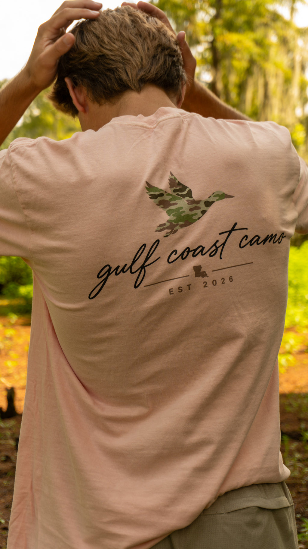 Peachy camo duck Tee